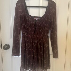 Urban Outfitters Mesh Floral Dress